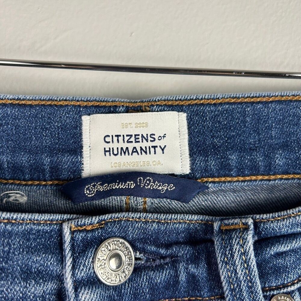 Citizens Of Humanity Palma Straight Raw Hem Jean in Ambry - Picture 5 of 10